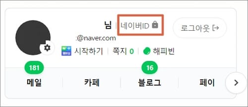 네이버 id 글지 클릭