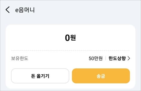 이음머니 잔액조회