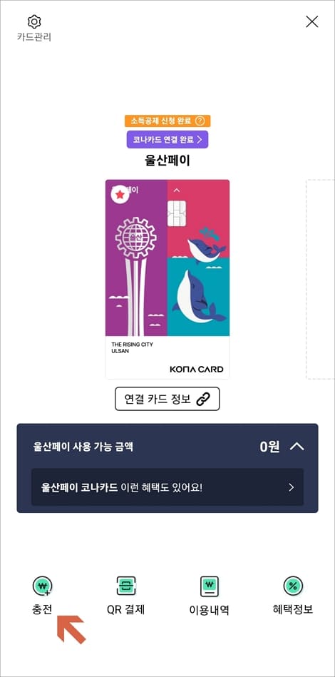 울산페이 카드 충전
