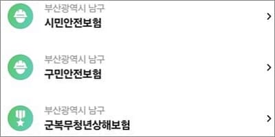우리동네 무료보험 보상 항목