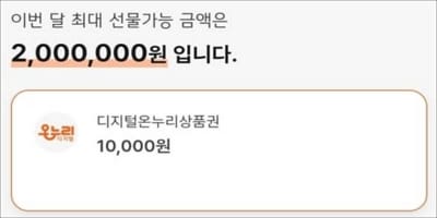 온누리상품권 선물하기
